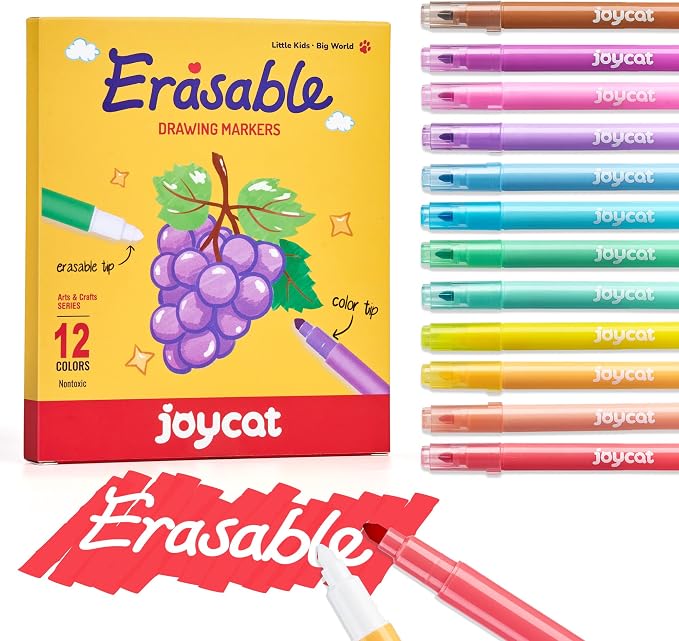 JoyCat 12 Pack Erasable Markers by JOYCAT