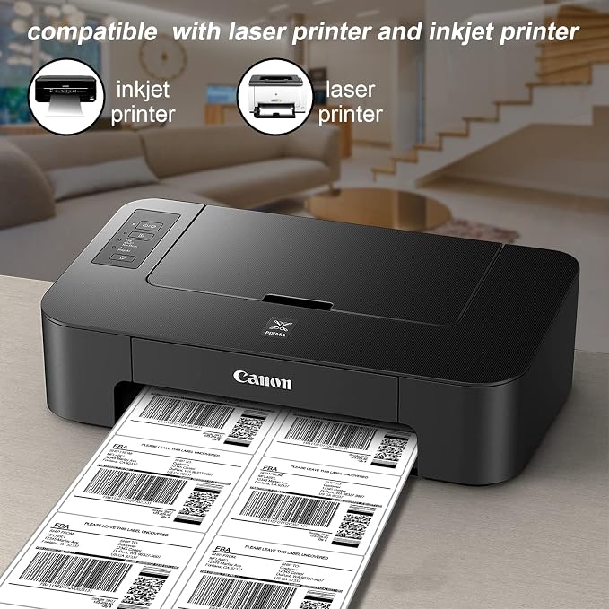 Shipping Labels 3 1/3"x4" Printable White 6 up Labels - Image 4