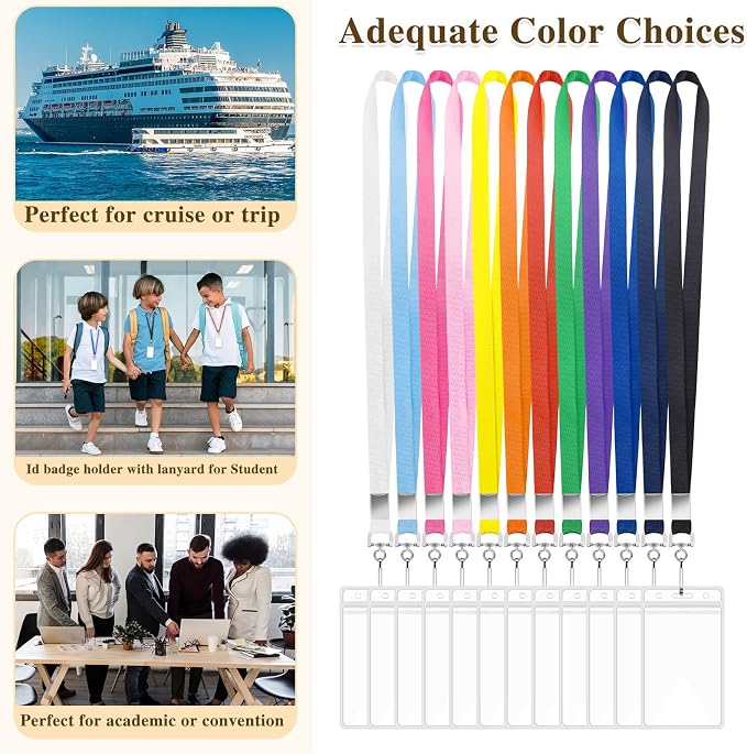 60 Pack Lanyards for ID Badges Cruise Lanyard for Ship Cards - Image 5