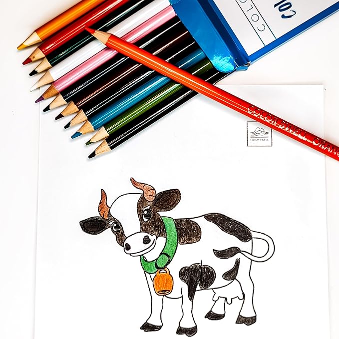 Color Swell Bulk Colored Pencil Packs 60 Sets 12 Count Assorted Vibrant Pre-Sharpened Colors 720 Total Perfect for Kids, Teachers and Classrooms-DeskLoop Office