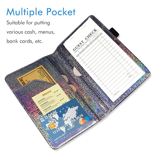 ACdream Server Books for Waitress, Guest Book Note Pad, Cute Pocket Leather - Image 2