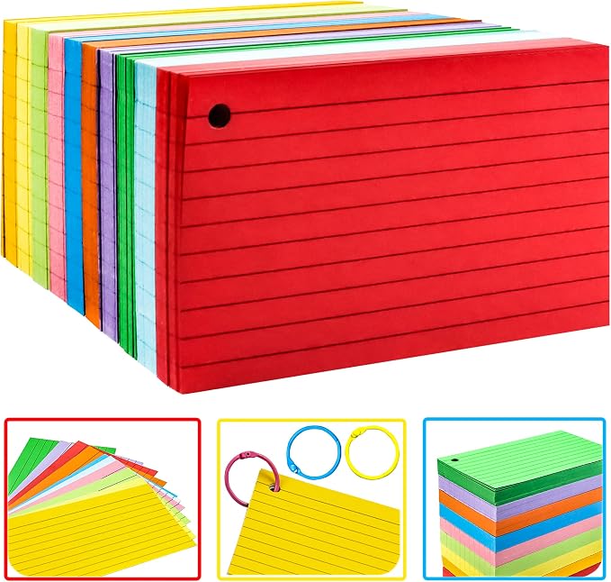 600Pcs Colored Index Cards 3x5 Inch Flash Cards - Image 3