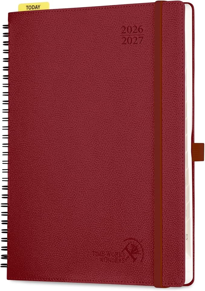 POPRUN 2026-2027 Academic Weekly Planner, Large 8.5" x 10.5" Horizontal Layout by POPRUN
