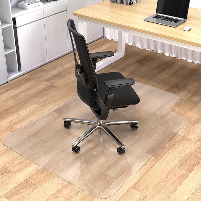 Office Chair Mat for Hardwood Floor, Heavy Duty Vinyl Floor Protector Mat for by BesWin