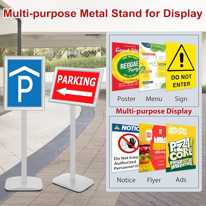 VAIIGO Heavy Duty Standing Sign Holder 11x17 Inch - Image 7