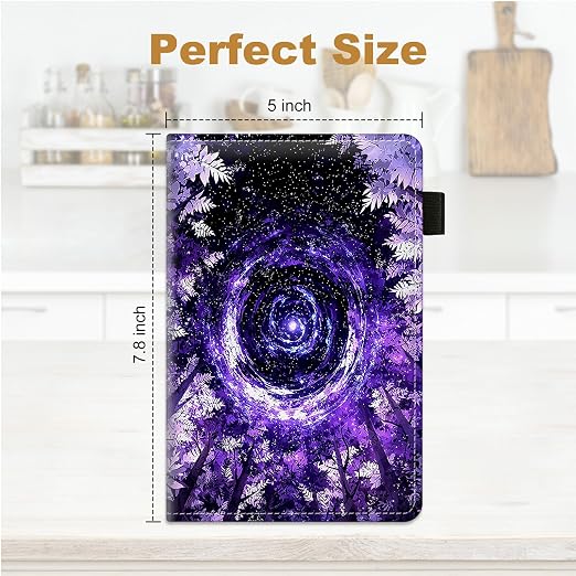 Purple Vortex Cute Server Book for Waitress & Waiter 8"x5" - Image 2