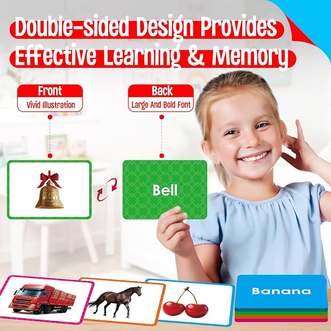 140 Noun Picture-Word Cards, Picture Flashcards Language Builder Visual Aid - Image 5