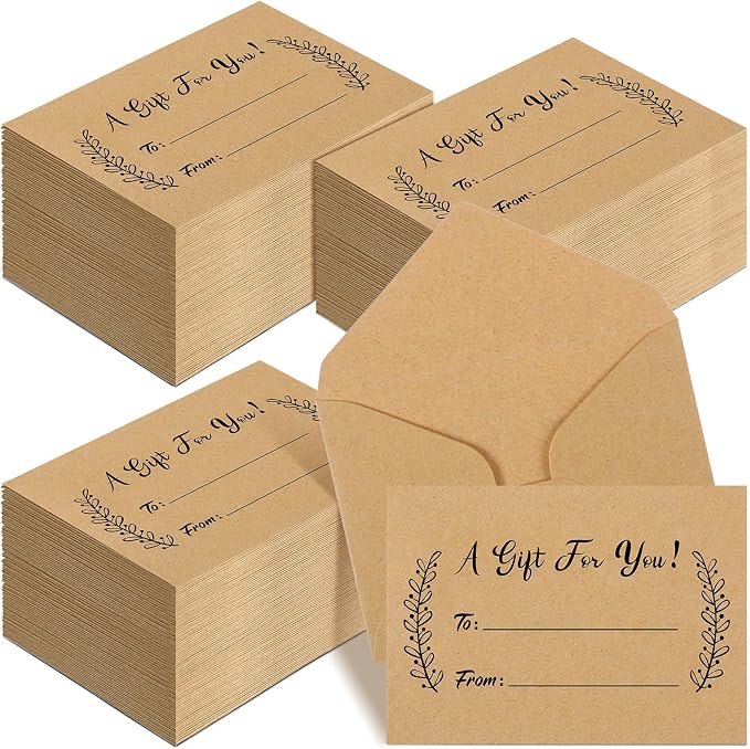 Gueevin 600 Pcs Mini Gift Card Envelopes Holiday Card Sleeves Gift Holder Small by Gueevin
