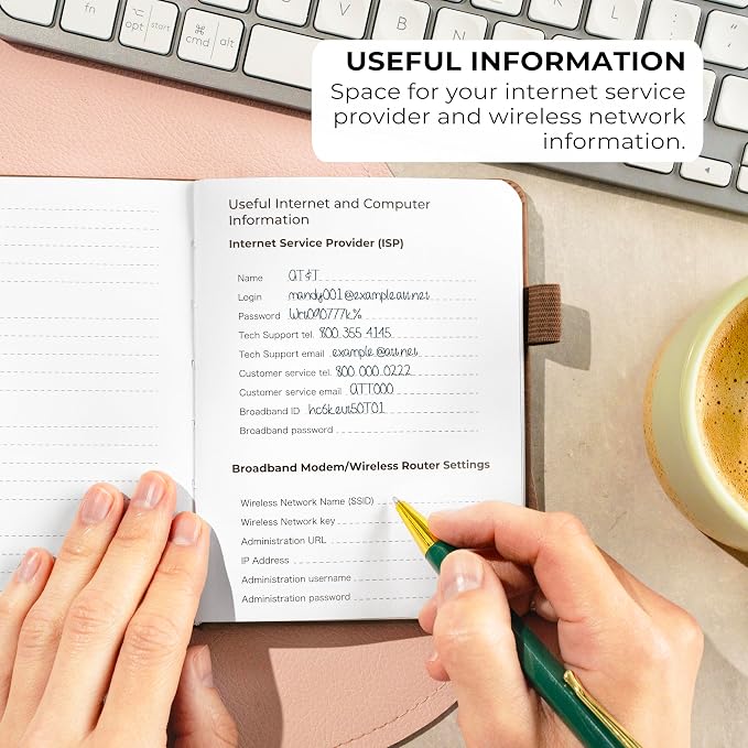 Clever Fox Password Book with alphabetical tabs. Internet Address Organizer - Image 5