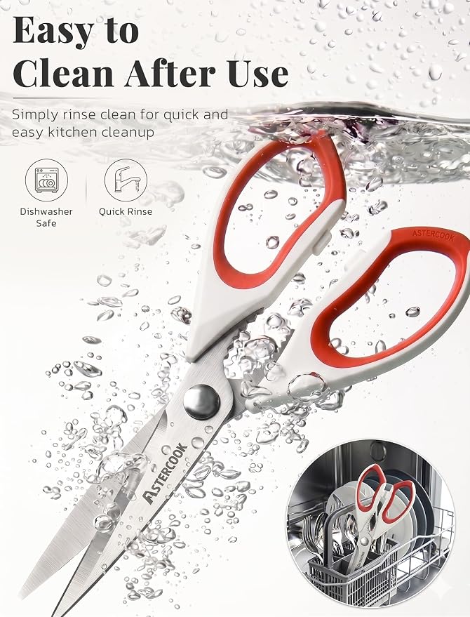 Astercook Kitchen Scissors 3 Pack, Heavy Duty All Purpose Kitchen Shears - Image 5