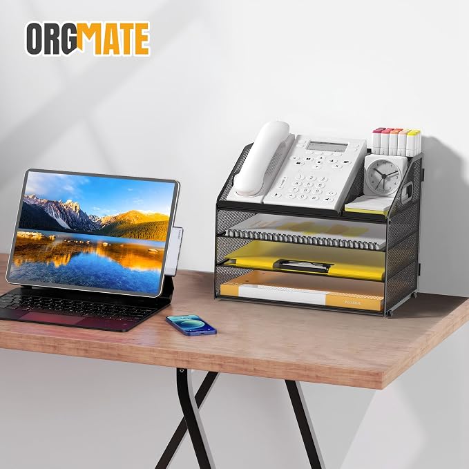 Letter Tray Paper, 4 Tier Desk Organizer - Image 7