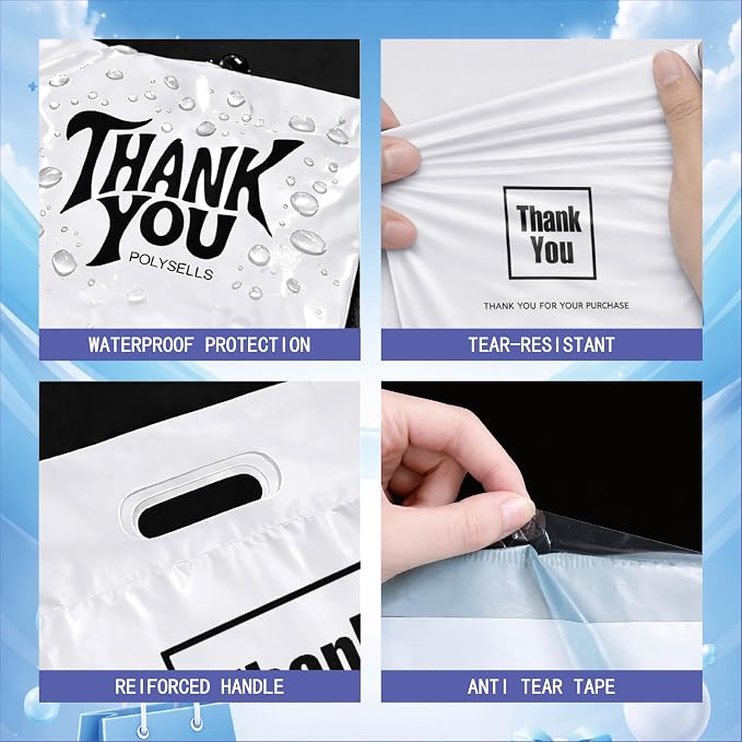 POLYSELLS Thank You Poly Mailers 10x13 inches 50 Pcs Waterproof Self-Sealing - Image 3