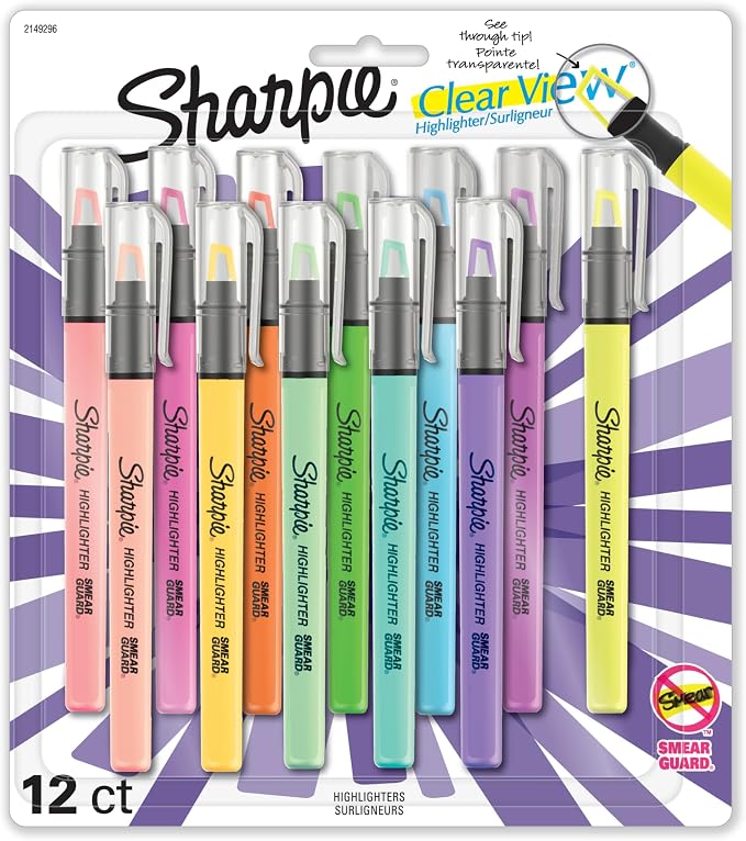 Sharpie Clear View Highlighters, by Unknown