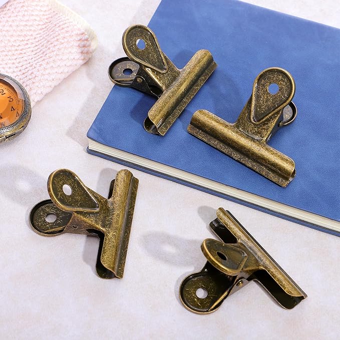 4 Pcs Metal Clips Large Bronze Bulldog Clips - Image 4