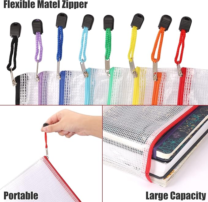 EOOUT 56pcs Mesh Zipper Pouch Zipper Bag, Durable Pouches - Image 4