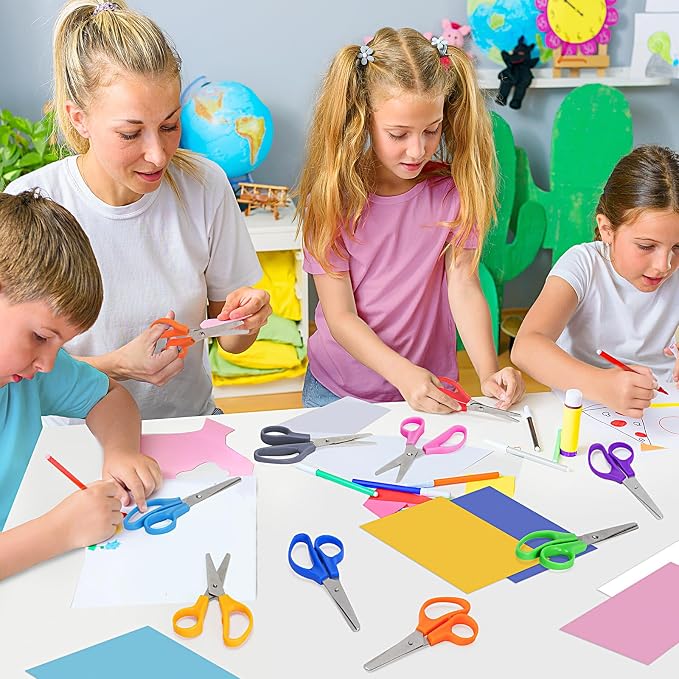 Toidgy 100 Pack Kids Scissors, 5 Inch Scissors Bulk - Image 7