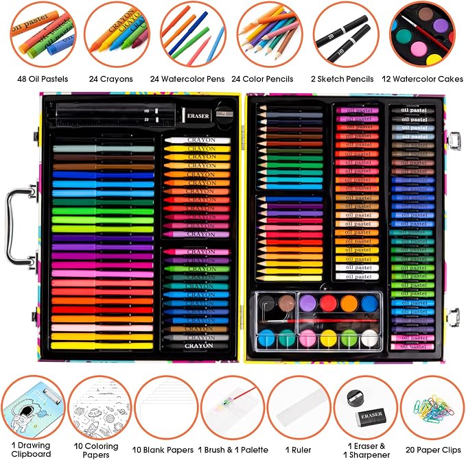 Art Supplies, 180 Pack Drawing Painting Set - Image 2