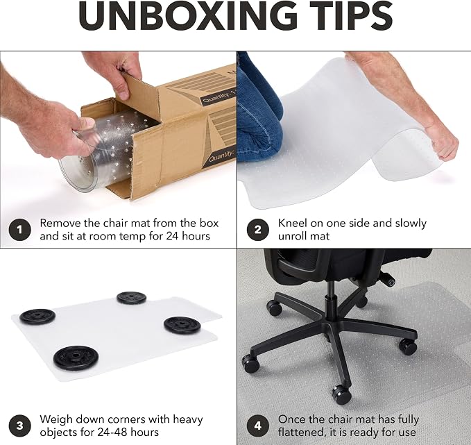 HON Office Chair Mat for Carpet, Heavy Duty Vinyl Floor Protector for Low Pile - Image 6
