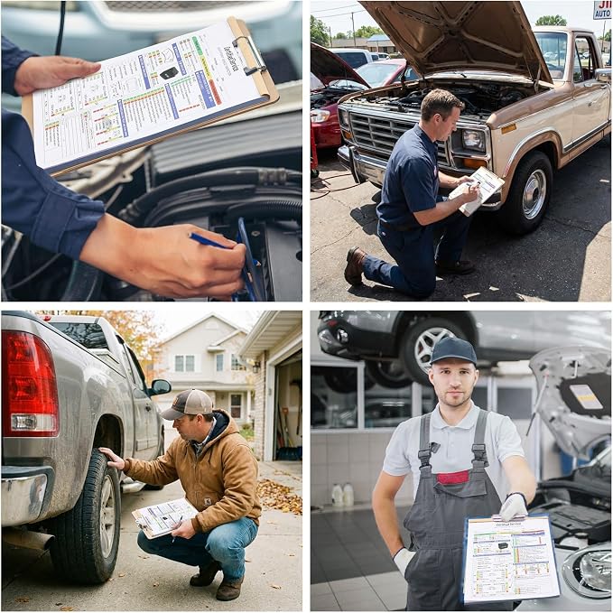 Colarr 540 Sheets 8 1/2" x 11 3/4" Multi Point Vehicle Inspection Report Form 3 - Image 6