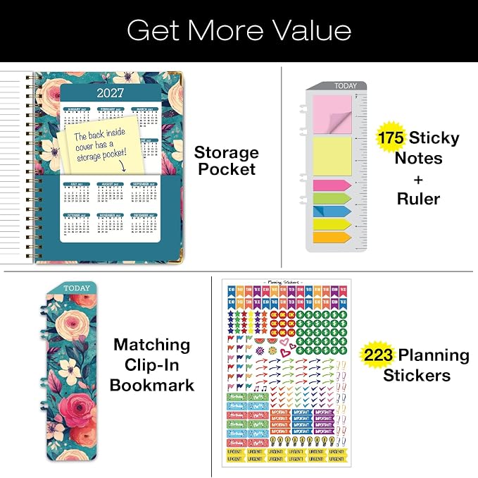 HARDCOVER Academic Year 2026-2027 Planner: 14 Months 8.5"x 11" Daily Weekly - Image 4