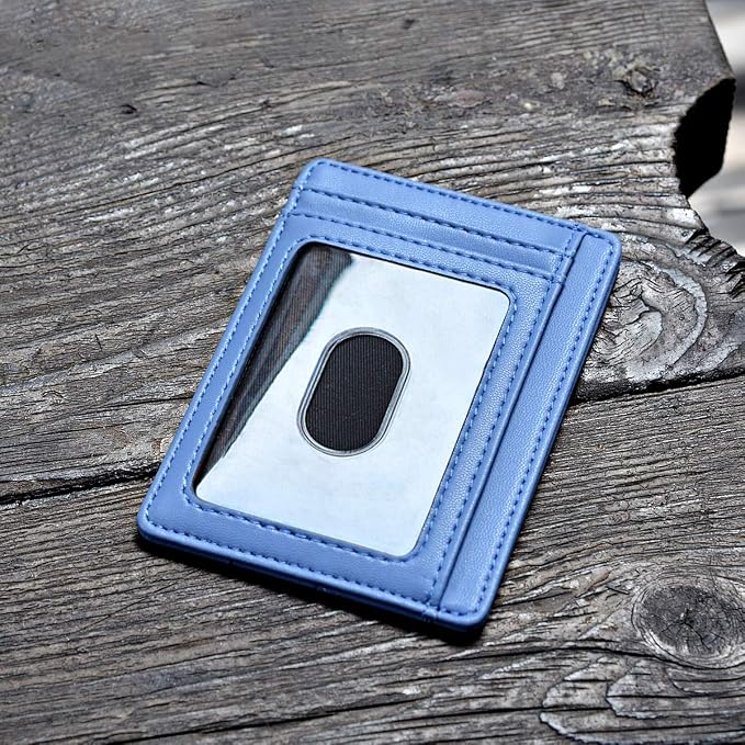 Buffway Slim Minimalist Front Pocket RFID Blocking Leather Wallets - Image 3