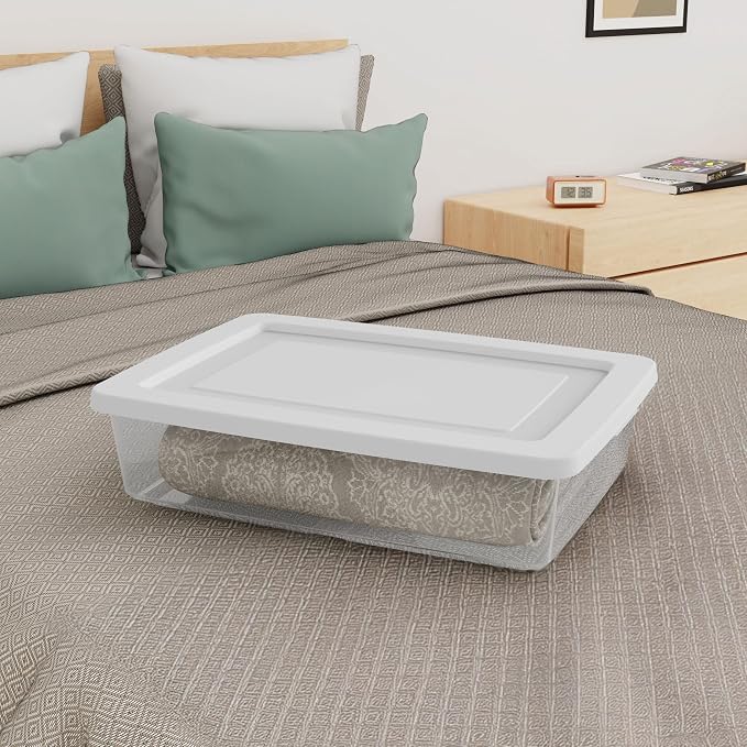 Sterilite 30-Pack Storage Box, Stackable Clear Plastic Bins - Image 5