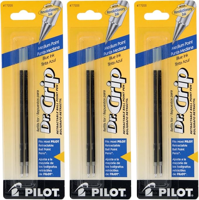 Pilot Better/EasyTouch/Dr Grip Retractable Ballpoint Pen Refills, Medium Point by PilotCorporationofAmerica