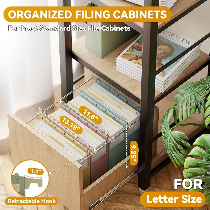 Extra Capacity Hanging File Folders Letter Size, Plastic Filing Cabinet Folders - Image 3