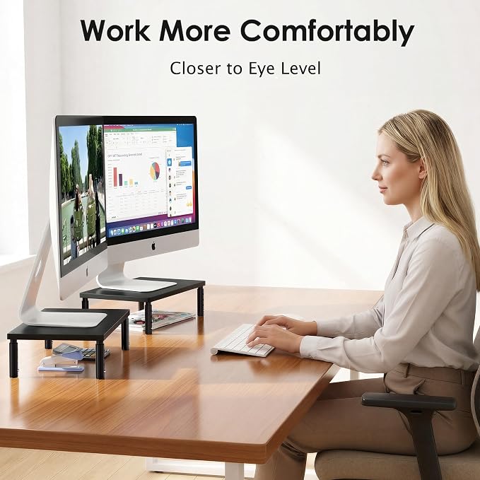 OPNICE Desk Organizers and Accessories, Adjustable Computer Monitor Stand Riser - Image 6