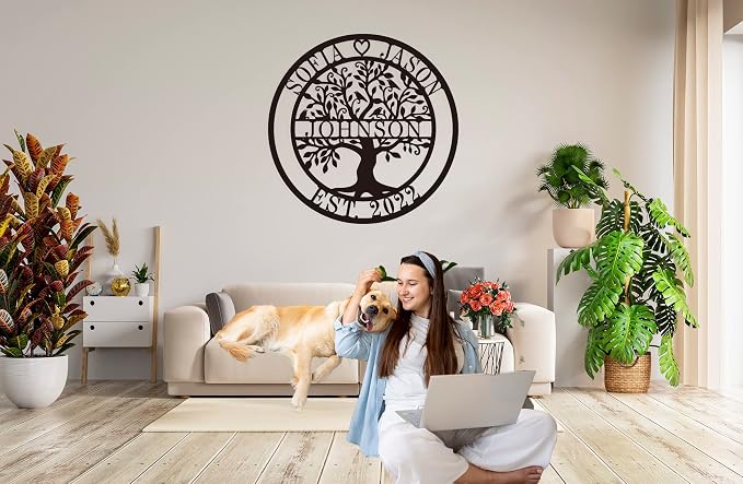 Metal Name Signs Personalized, Custom Tree of Life Signs, Custom Family Name - Image 4