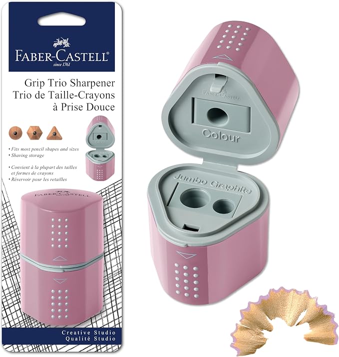 Faber-Castell Grip Trio Pencil Sharpener: Rose Shadows by Faber-Castell
