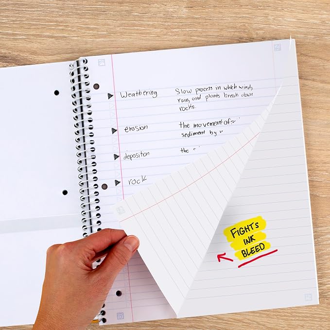 Five Star Spiral Notebook + Study App, 1 Subject, College Ruled Paper, 8-1/2" x - Image 4
