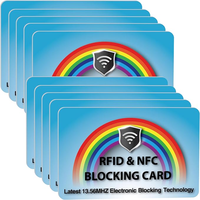 SaiTech IT 10 Pack RFID Blocking Cards Protect Your Entire Wallet, and Cards by SaiTechIT