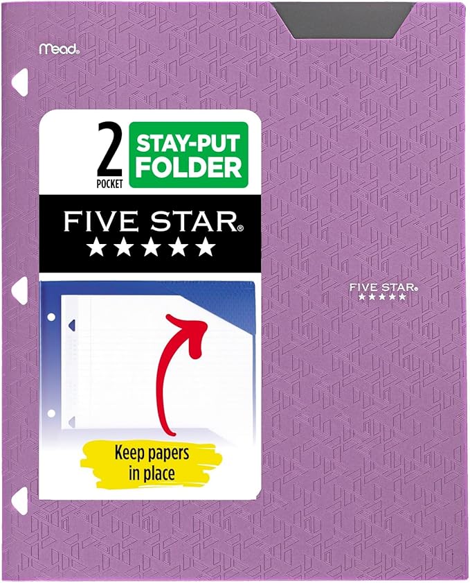 Five Star 2-Pocket Folder, Plastic Folder by FiveStar