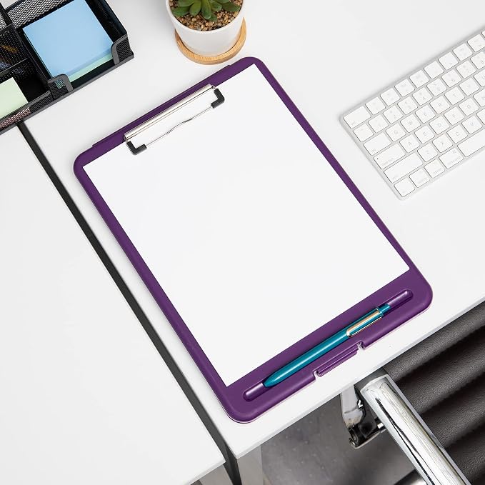 Mind Reader Clipboard with Storage, Nursing Clipboard, 9.25"L x 13.25"W x 1"H - Image 6