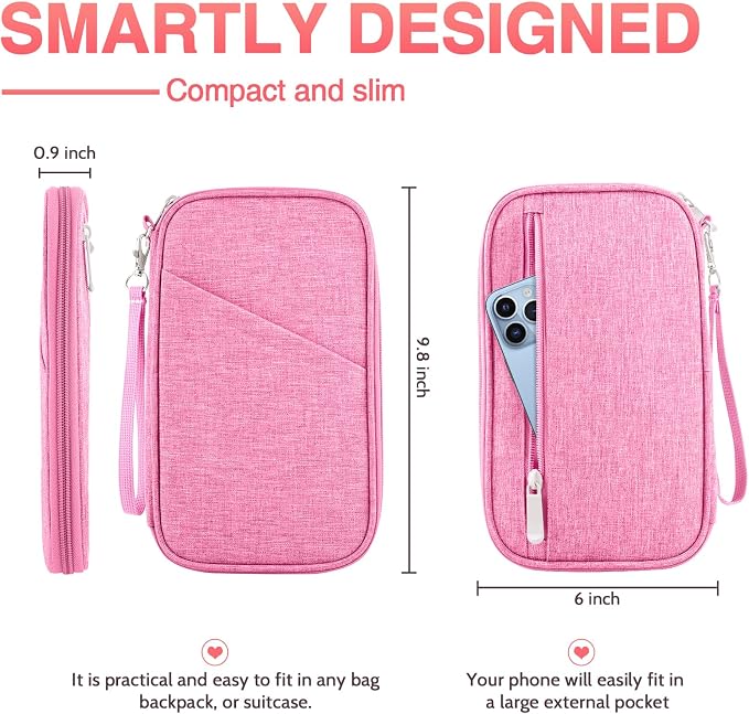 Passport Holder Family, Women Rfid Blocking Passport Wallet, Travel Essentials - Image 2