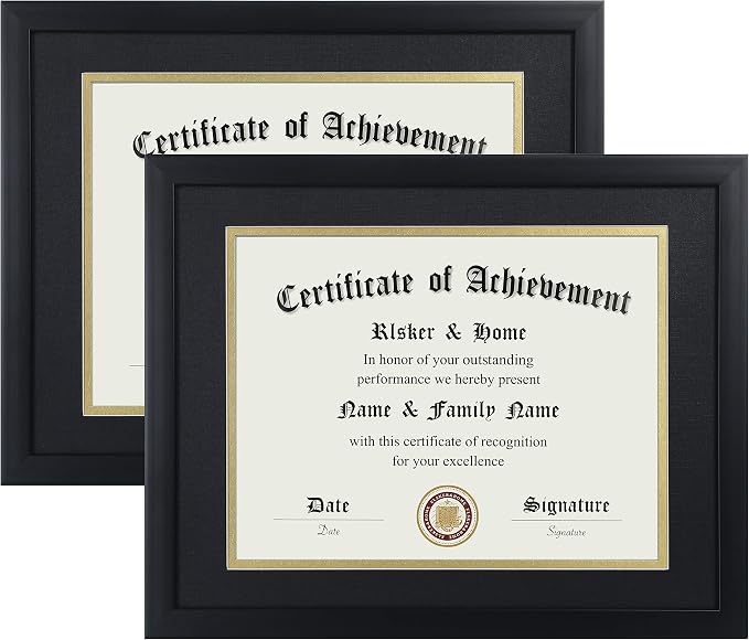 ELSKER&HOME 8.5x11 Certificate Frame Black by ELSKERHOME