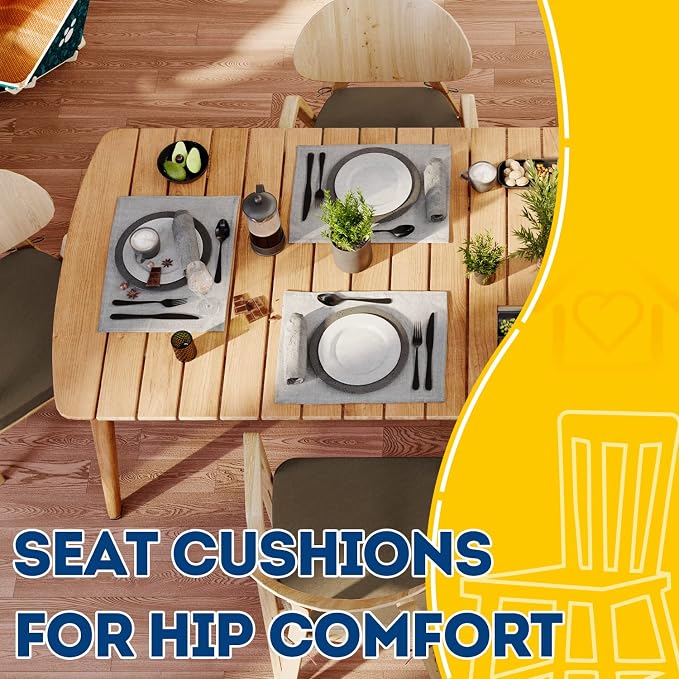 AAAAAcessories D-Shaped Chair Cushions, Machine-Washable Cover - Image 8