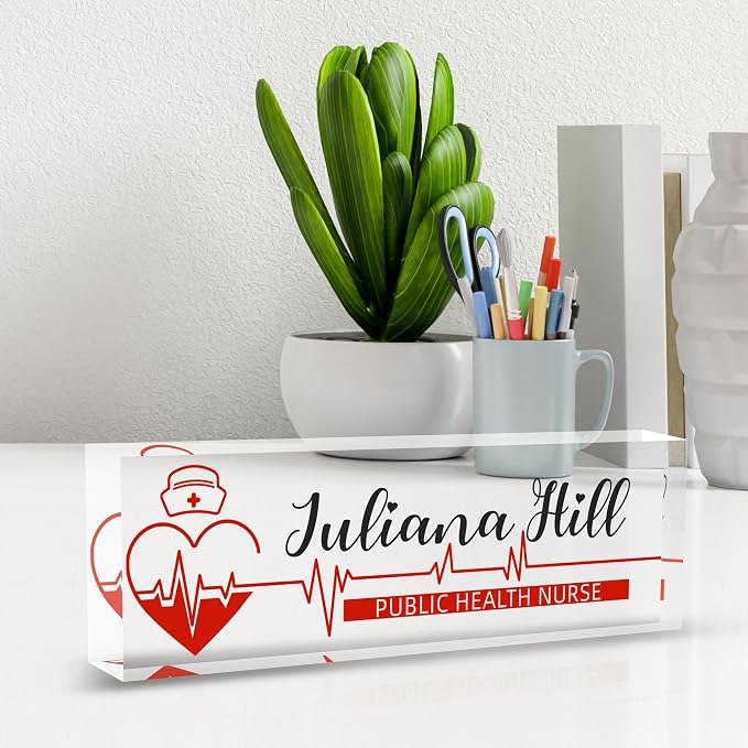 Personalized Name Plate for Desk, Nurse Office Decor for Women and Men - Image 5