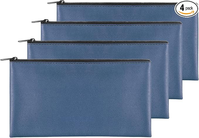 4Pack Money Bag 11 X 6 ", Safe Durable Money Bags by Joyberg