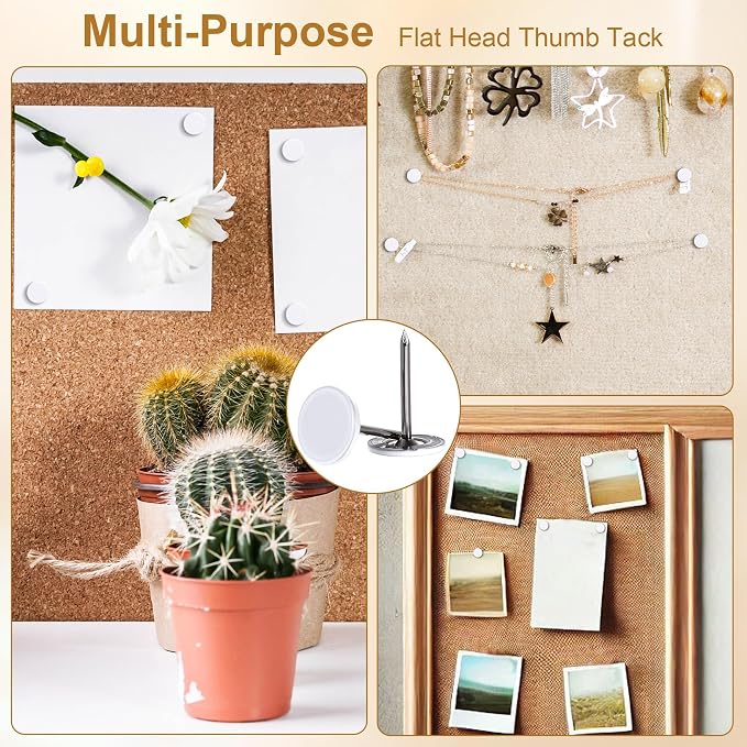 100pcs Metal Thumb Tacks, Heavy Duty Flat Head Push Pins, Upholstery Tacks - Image 4