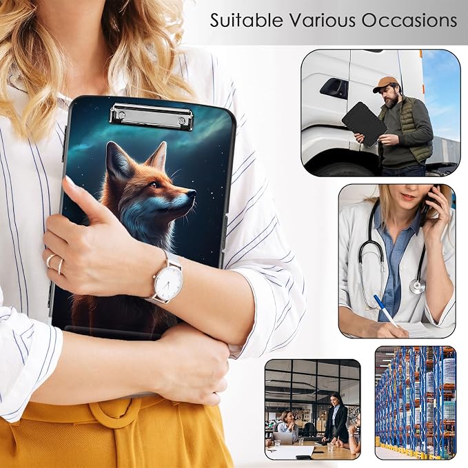 Clipboard with Storage, Office Supplies Nursing Clipboards Folder with Pen - Image 4