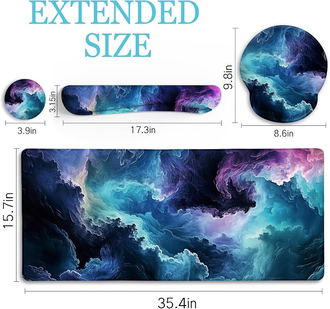 LIMKRIAN Galaxy Mouse Pad Large Desk Matt - Image 4