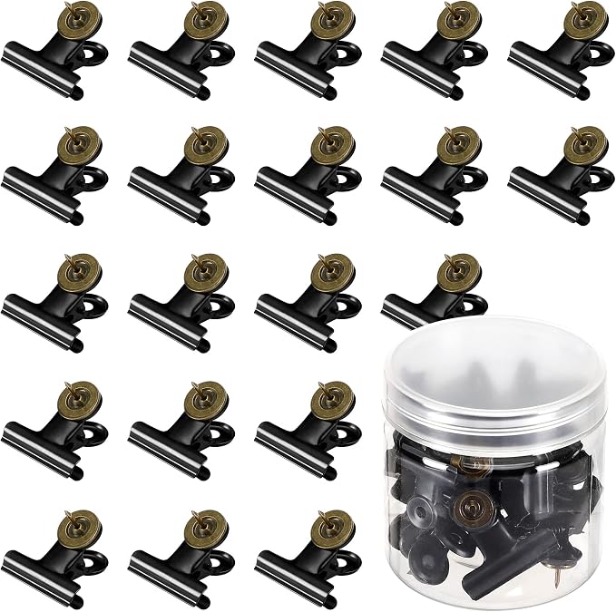 20 Pcs Metal Push Pin Clips 22mm by SANNIX