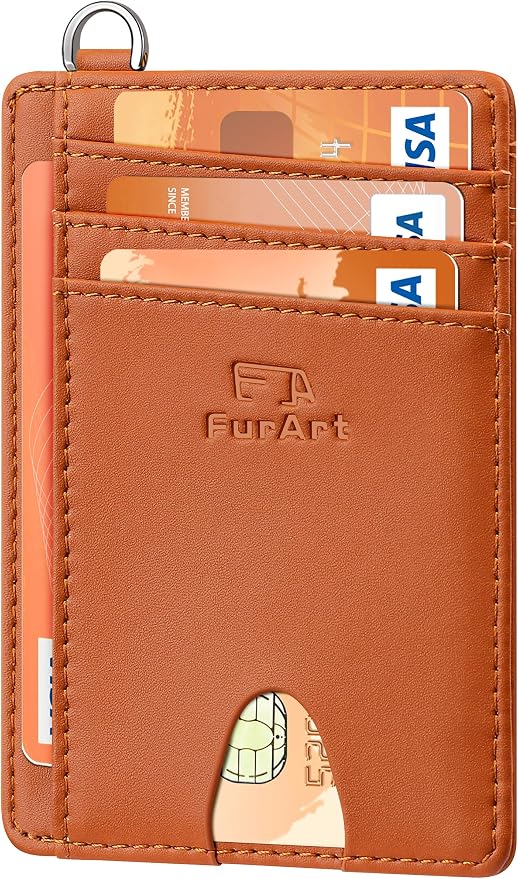 FurArt Slim Minimalist Wallet RFID Credit Card Holder by FurArt