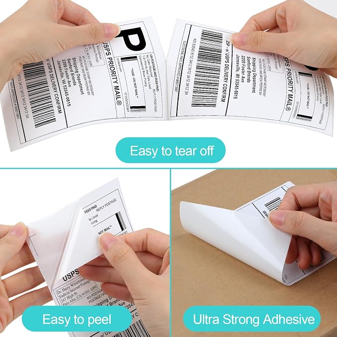 Joyberg 4x6 Thermal Labels 240 PCS, Shipping Labels, Strong Adhesive Thermal - Image 4