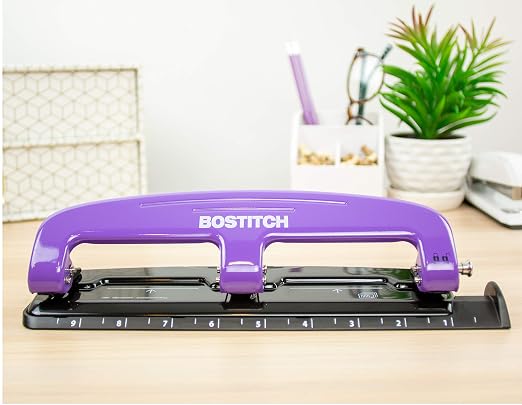 Bostitch Office EZ Squeeze Reduced Effort 3-Hole Punch, 12 Sheets - Image 8
