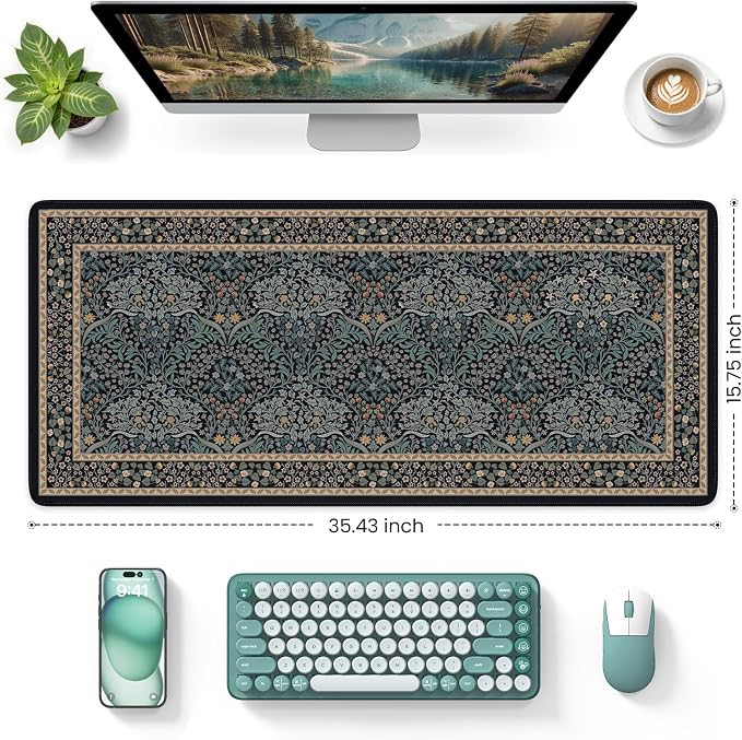 iCasso Desk Cover Mat, Office Mouse Pad, Desk Protector Mat, Extra Large Matt - Image 3