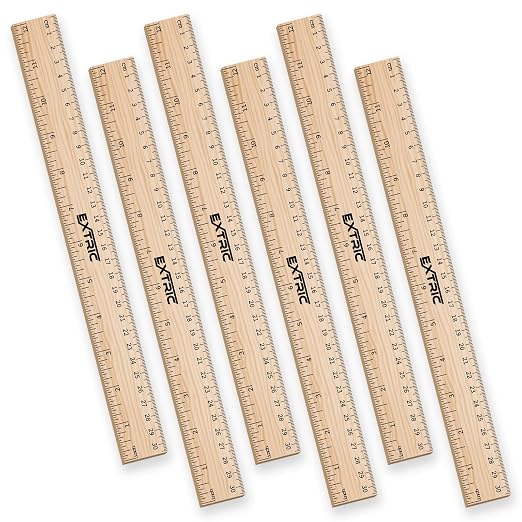 Rulers 12 Inch, Rulers Bulk Wooden Ruler by EXTRIC