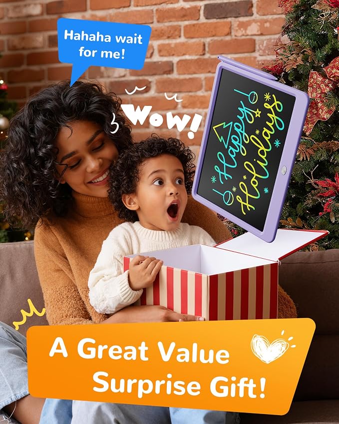 KOKODI LCD Writing Tablet, 12 Inch Colorful Toddler Doodle Board Drawing Tablet - Image 7